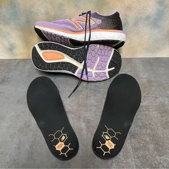 New Balance Fresh Foam 680 V7 Purple/Black/Orange Women's Running Shoes Size 11B - Picture 3 of 16